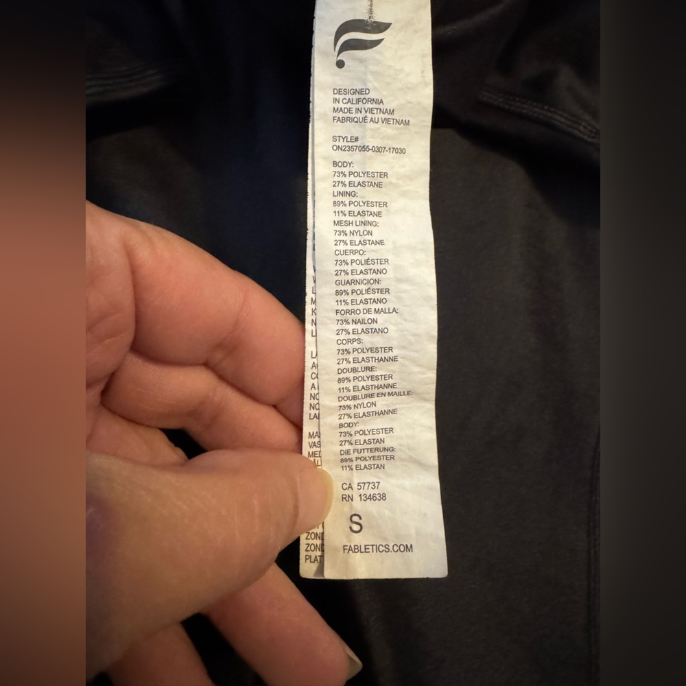 Fabletics Womens Black Solid Motion365 Slim Fit S… - image 8